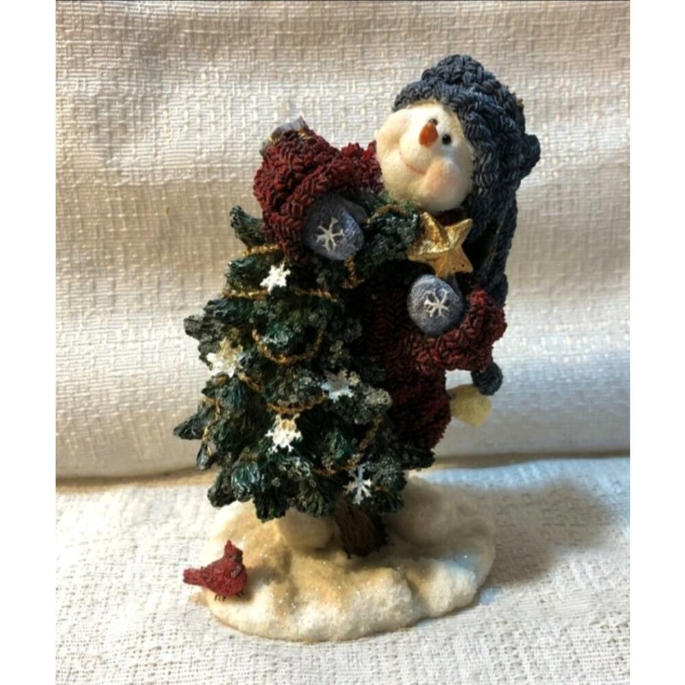 Boyds Bear Snow Dooodes Douglas Sprucin Up The Tree Christmas Figurine 36524